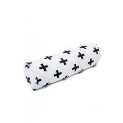 Ruloninė pagalvėlė (juoda/balta) Roll Black Cross