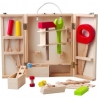 Vaikiški mediniai darbo įrankiai dėžėje 3+